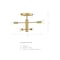 Designers Fountain Arlo 14.25 in. 4-Light Brushed Gold Minimalist Semi Flush Mount with Bare Bulbs for Dining Rooms D320C-SF-BG - alternate 8
